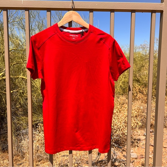 ⬇️NWT Kenneth Cole Men’s Slim Fit Lightweight Shirt Size S Color Savvy Red - Picture 5 of 9